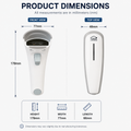 AL BASEET BAS-141 Wired Handheld Barcode Scanner White – 1D & 2D USB Barcode Reader for POS, Retail & Warehouse