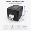 HT Industrial Direct Thermal Barcode Printer 300DPI USB WiFi Bluetooth for Courier & Logistics Labels