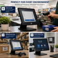 AL BASEET All-in-One POS System Core i5 6th Gen 15.6 Inch | 8GB RAM | 128GB SSD | WiFi Bluetooth | LAN Ethernet | 5 USB Ports BAS-156R1