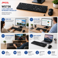 JEDEL WS736 Wireless Keyboard and Mouse Combo for Office & Home Use