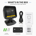 AL BASEET Hands-Free Barcode Scanner with Stand for POS Systems – 1D Barcode Reader for Retail, Supermarkets & Pharmacies