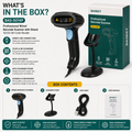 AL BASEET BAS-S014P Wired 2D Barcode Scanner with USB Connection & QR Code Reader for POS, Retail & Warehouse Management