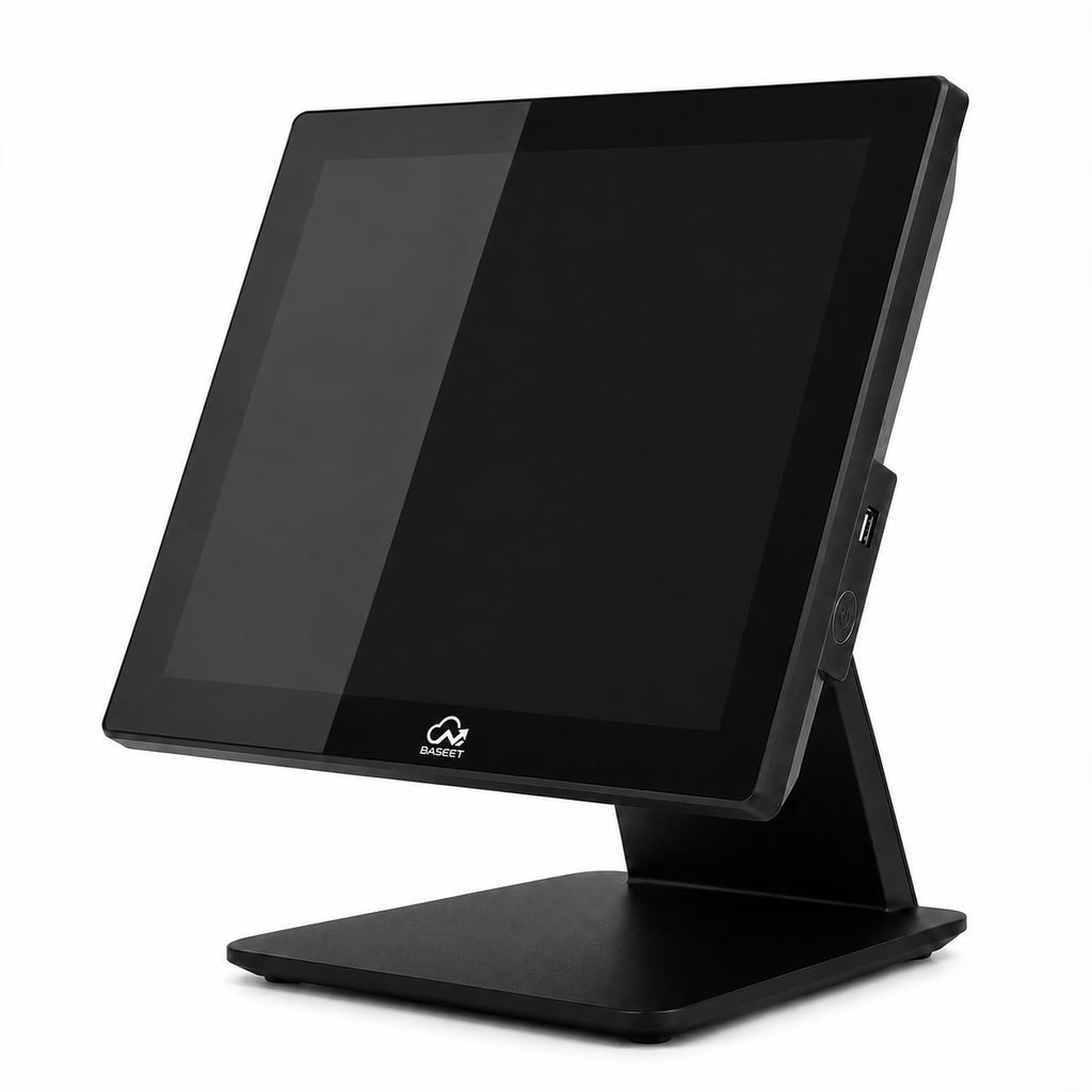 AL BASEET BAS-156R1 All-in-One POS System | Intel Core i5 4th Gen | 15.6" Touch Screen | 8GB RAM | 128GB SSD | WiFi, Bluetooth, LAN Ethernet & 5 USB Ports for Retail & Restaurant POS