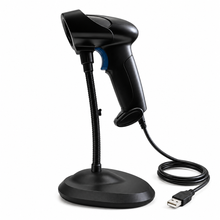 Load image into Gallery viewer, BASEET Wired Handheld Barcode Scanner with Stand, USB 1D/2D QR Code Reader for POS Retail Warehouse BAS-6710