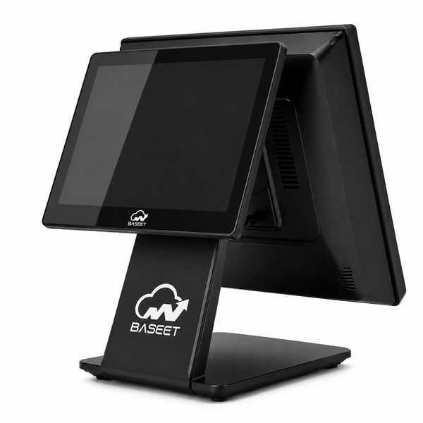Al BASEET Dual Screen All-in-One POS System Core i5 6th Gen Baseet 15.6 Inch + 10.1 Inch | 8GB RAM | 128GB SSD | WiFi Bluetooth | LAN Ethernet | 5 USB Ports