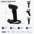 AL BASEET BAS-139 Wired 1D/2D Barcode Scanner – High-Speed USB Barcode & QR Code Reader for POS, Retail & Warehouse