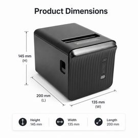 AL BASEET BAS-376 High-Speed 80x80 Thermal Receipt Printer with USB & Bluetooth Connectivity