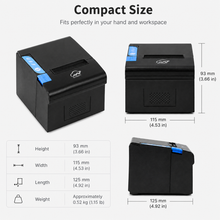 Load image into Gallery viewer, BASEET BAS-164 Thermal Receipt Printer 80×80 – High-Speed POS System Printer for Retail, Restaurant &amp; Billing Counters