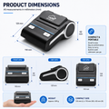 AL BASEET BAS-374 Thermal Receipt Printer 80x80mm High-Speed USB POS Printer for Retail, Restaurants & Supermarkets