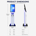 AL BASEET SW238 Interactive Self-Service Kiosk with Touch Screen & Built-in Receipt Printer – Windows OS Digital POS Kiosk for Restaurants, Retail Stores, Ticketing & Customer Service