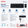 JEDEL WS736 Wireless Keyboard and Mouse Combo for Office & Home Use
