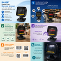 AL BASEET Hands-Free Barcode Scanner with Stand for POS Systems – 1D Barcode Reader for Retail, Supermarkets & Pharmacies