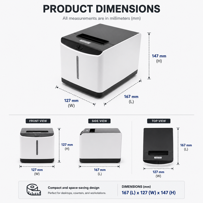 X PRINTER Wireless Thermal Shipping Label Printer with USB Bluetooth WiFi for Logistics & Warehouses XP-T371