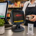 AL BASEET Hands-Free Barcode Scanner with Stand for POS Systems – 1D Barcode Reader for Retail, Supermarkets & Pharmacies