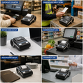 AL BASEET BAS-374 Thermal Receipt Printer 80x80mm High-Speed USB POS Printer for Retail, Restaurants & Supermarkets