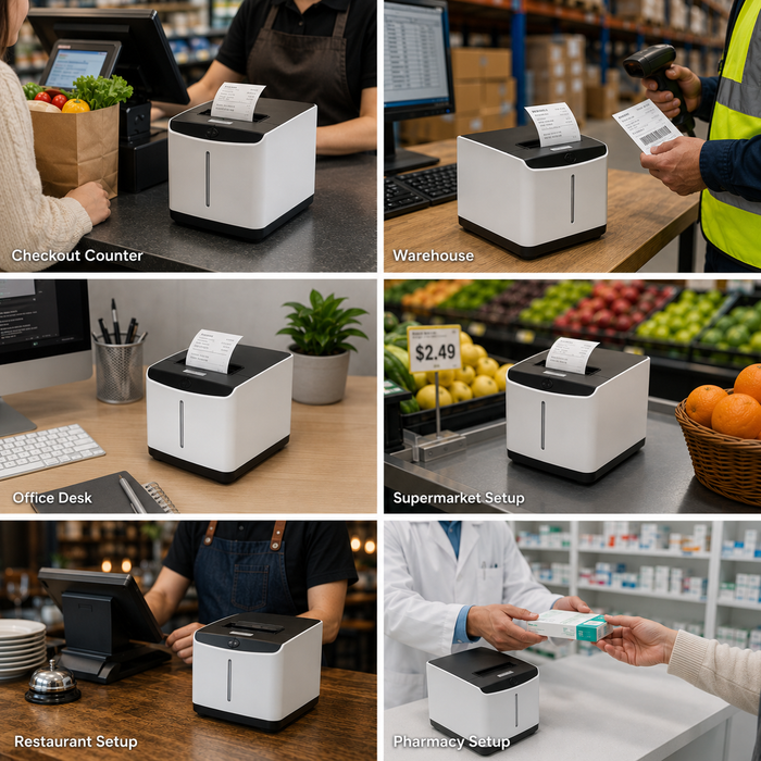 X PRINTER Wireless Thermal Shipping Label Printer with USB Bluetooth WiFi for Logistics & Warehouses XP-T371
