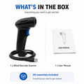 AL BASEET BAS-139 Wired 1D/2D Barcode Scanner – High-Speed USB Barcode & QR Code Reader for POS, Retail & Warehouse