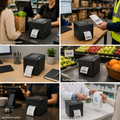 HT Industrial Direct Thermal Barcode Printer 300DPI USB WiFi Bluetooth for Courier & Logistics Labels