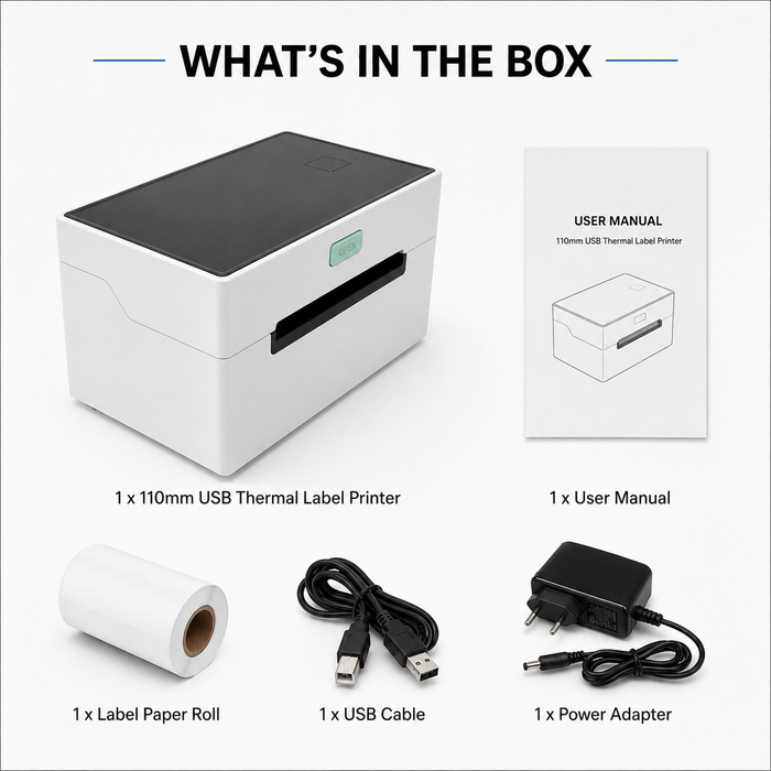 110mm USB Mobile Thermal Label Printer for Shipping Labels & Stickers MAC/PC/Tablet Compatible in Stock 203dpi KR-9220
