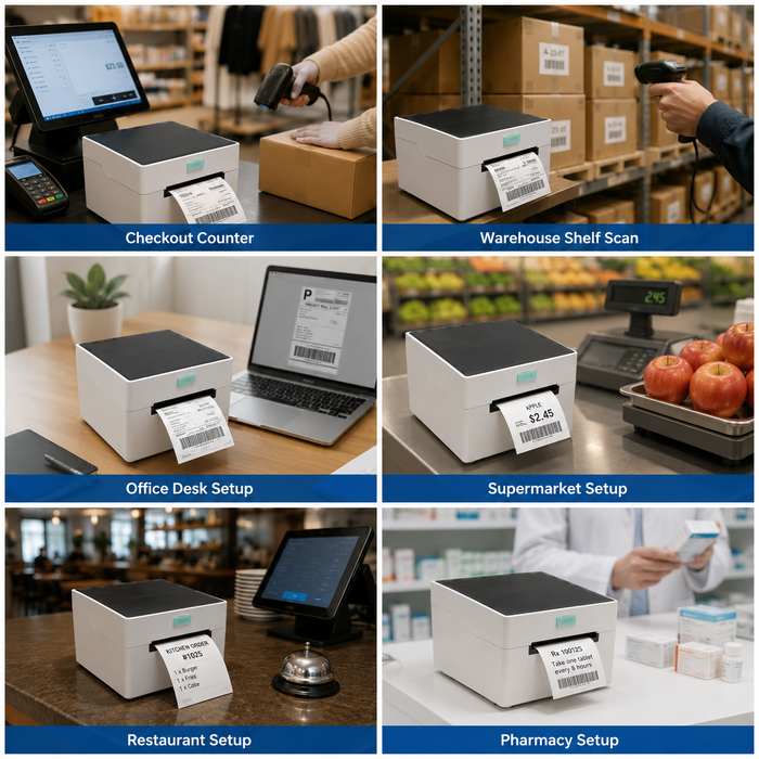110mm USB Mobile Thermal Label Printer for Shipping Labels & Stickers MAC/PC/Tablet Compatible in Stock 203dpi KR-9220