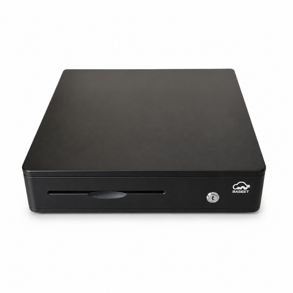 AL BASEET Cash Drawer Register – 4 Bill Compartments, Automatic Open, POS System Compatible BAS-330