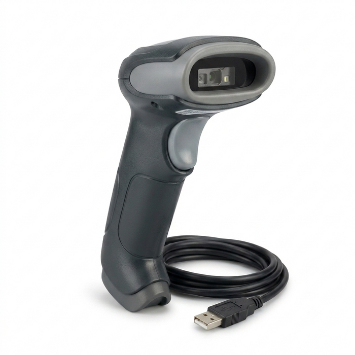 AL BASEET BAS-6220 USB Wired 1D Barcode Scanner with Stand for POS, Retail & Warehouse